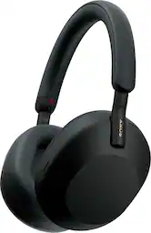Sony - WH-1000XM5 Wireless Noise Cancelling Over-the-Ear Headphones - Black